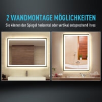 Badezimmerspiegel LED-Spiegel 70x50x3cm