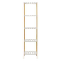 Badregal Balsfjord mit 5 Ablagen 33x34x140cm Bambus