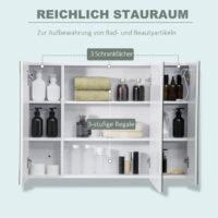 Badschrank mit Beleuchtung Spiegelschrank LED 90x15x65cm