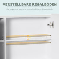 Badschrank mit Beleuchtung Spiegelschrank LED 90x15x65cm