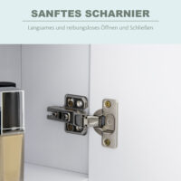 Badschrank mit Beleuchtung Spiegelschrank LED 90x15x65cm