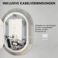 Badspiegel mit Beleuchtung 70x50cm mit Touch