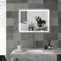 Badspiegel mit Beleuchtung LED 80x60cm Touchschalter