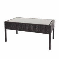 Balkon Sitzgruppe Poly-Rattan 7tlg. Garnitur-Lounge braun