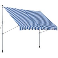 Balkonmarkise 300 x 150cm Blau Sonnenstore Teleskop