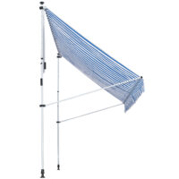 Balkonmarkise 300 x 150cm Blau Sonnenstore Teleskop