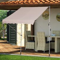 Balkonmarkise Sonnenstore Teleskop 200 x 150cm Beige