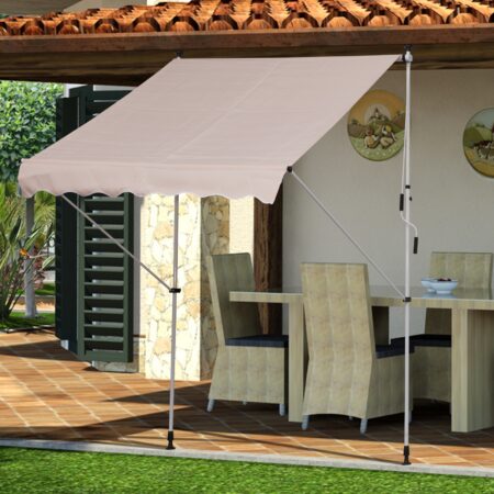 Balkonmarkise Sonnenstore Teleskop 200 x 150cm Beige