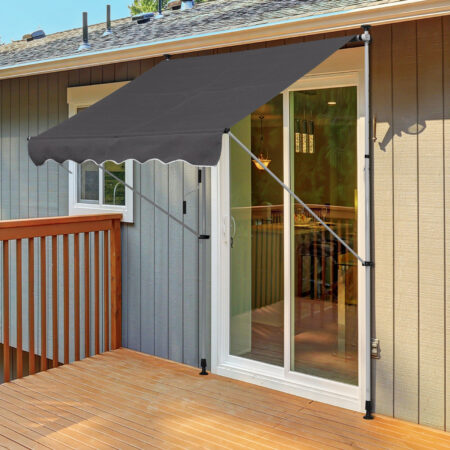 Balkonmarkise Sonnenstore Teleskop 200 x 150cm Grau