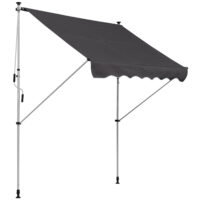 Balkonmarkise Sonnenstore Teleskop 200 x 150cm Grau