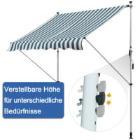 Balkonmarkise Sonnenstore Teleskop 200 x 150cm Grün