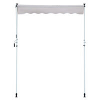 Balkonmarkise Sonnenstore Teleskop 300 x 120cm Grau