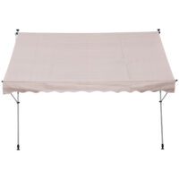 Balkonmarkise Sonnenstore Teleskop 300 x 150cm Beige
