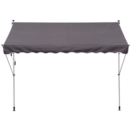 Balkonmarkise Sonnenstore Teleskop 300 x 150cm Grau