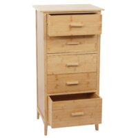 Bambus Kommode Badezimmerschrank Badschrank 100x50x40cm