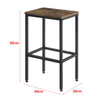 2x Barhocker Örebro 2er Set Dunkler Holzton