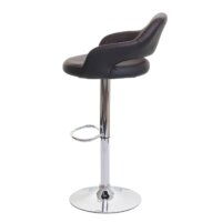 Barhocker Drehhocker mit Lehne Kunstleder braun-schwarz