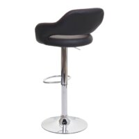 Barhocker Drehhocker mit Lehne Kunstleder braun-schwarz