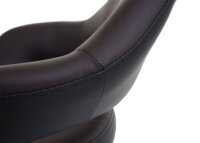 Barhocker Drehhocker mit Lehne Kunstleder braun-schwarz