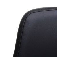 Barhocker Holz Kunstleder drehbar schwarz