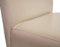 Barhocker Holz creme dunkle Beine Kunstleder