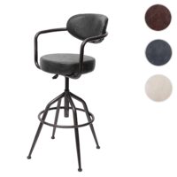 Barhocker Industrial Wildleder-Optik vintage grau JAM-H10