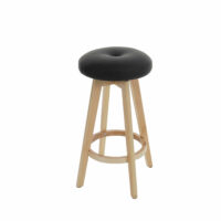 Barhocker Navan drehbar ~ schwarz helle Beine