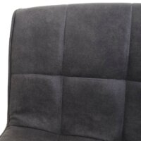 2x Barhocker Wildlederimitat - vintage dunkelgrau