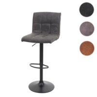 Barhocker Wildlederimitat - vintage dunkelgrau