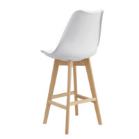 6er-Set Barhocker Barstuhl mit Rückenlehne Lublin Weiss