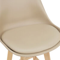 6er-Set Barhocker Barstuhl Lublin mit Rückenlehne Beige