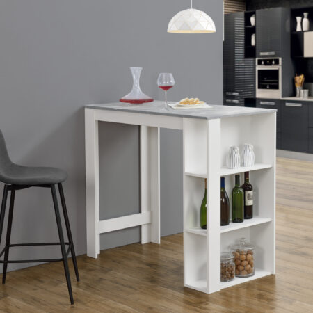 Bartheke Danderyd 120x60x106 cm Weiss/Betonoptik