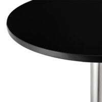 Bartisch Aberdeen Rund 60 cm und 68-88 cm hoch Metal Chrom Schwarz