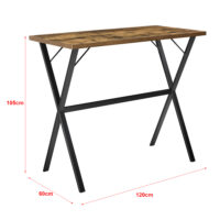 Bartisch Arboga 120x60x105cm Dunkler Holzton