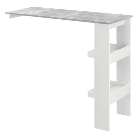 Bartisch Bromölla 120x45x106 cm Weiss/Betonoptik