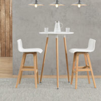Bartisch Riga Retro Rund 110x70 cm Weiss
