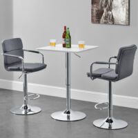 Bartisch Swansea quadratisch 60x60 cm und 68-88 cm