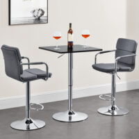 Bartisch Swansea quadratisch 60x60 cm und 68-88 cm hoch