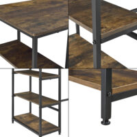 Bartisch Växjö 100x109x60cm Dunkler Holzton