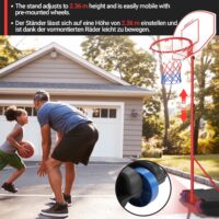 Basketballkorb - Höhenverstellbar Outdoor Indoor