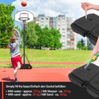 Basketballkorb - Höhenverstellbar Tragbar Schwarz