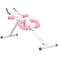 Bauchtrainer Faltbarer AB Trainer Höhenverstellbarer Weiss Rosa