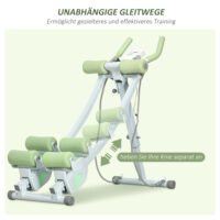 Bauchtrainer Faltbarer Bauchmuskeltrainer AB Trainer Weiss Grün