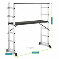 Baugerüst Mehrzweckleiter Arbeitsgerüst inkl. 2 Rollen