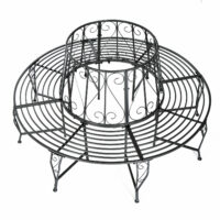 Baumbank Rundbank Gartenbank Metall 360° - Φ160cm