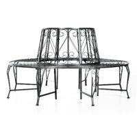 Baumbank Rundbank Gartenbank Metall 360° - Φ160cm