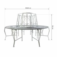Baumbank Rundbank Gartenbank Metall 360° - Φ160cm