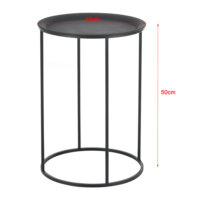 Beistelltisch Anaklia 3er Set Rund Metall Schwarz