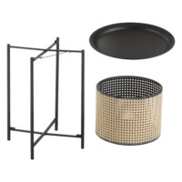 Beistelltisch Beaumont 50x40cm Schwarz/Sandfarben