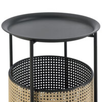 Beistelltisch Beaumont 50x40cm Schwarz/Sandfarben